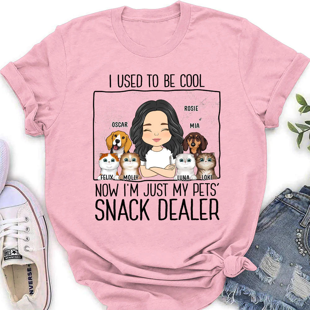 Just A Pet Snack Dealer - Personalized Custom Women's T-shirt - Image 4
