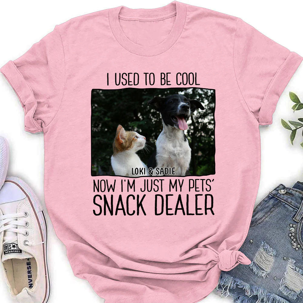 Just A Pet Snack Dealer Photo - Personalized Custom Women's T-shirt - Image 4