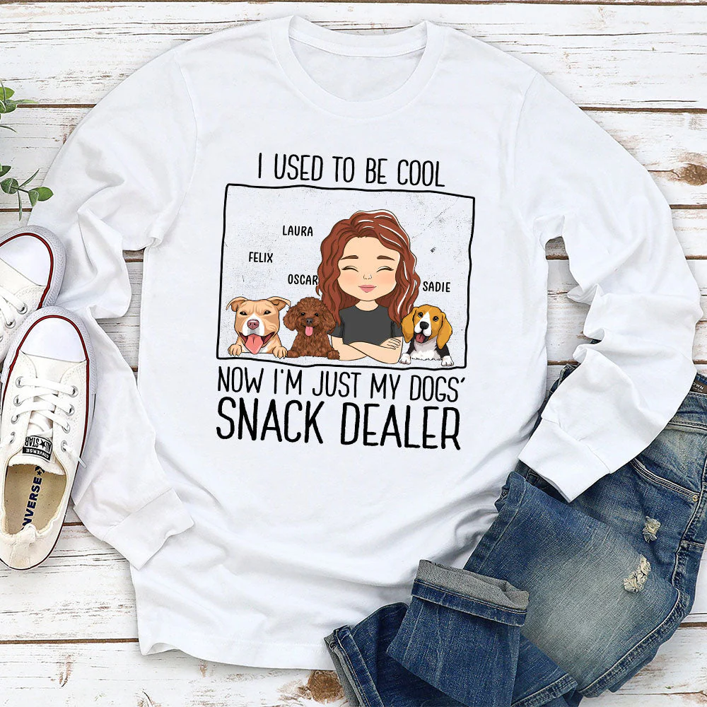 Just A Snack Dealer - Personalized Custom Long Sleeve T-shirt - Image 2