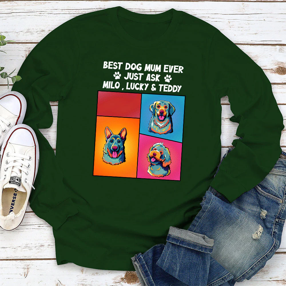 Just Ask Dog Dad - Personalized Custom Long Sleeve T-shirt - Image 3