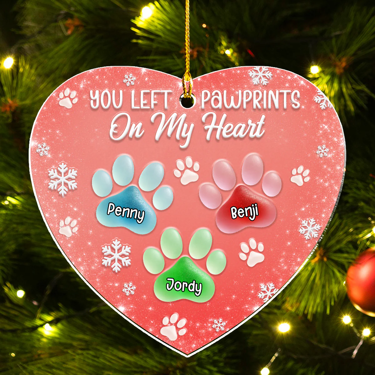 Just Be Here With Me - Personalized Custom 3D Effect Acrylic Ornament - Image 4