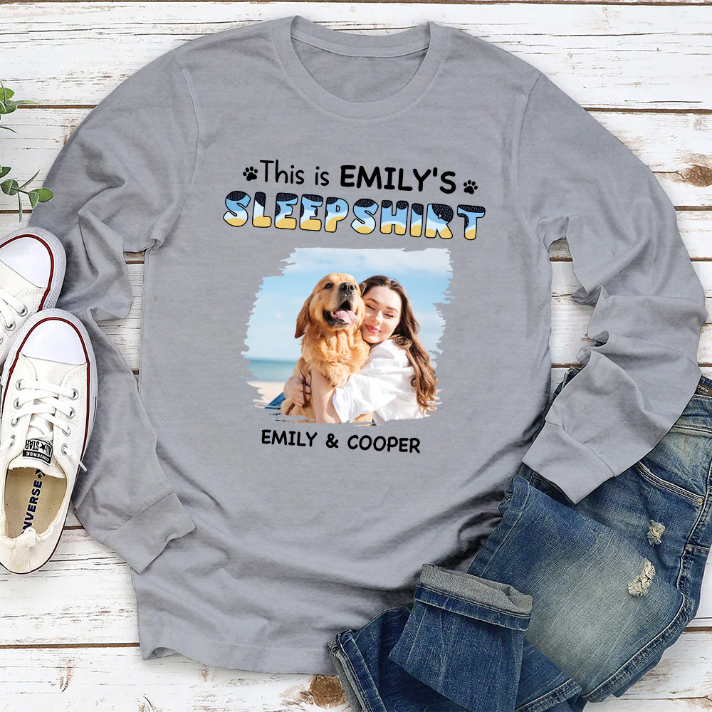 Just Chilling Out Photo - Personalized Custom Long Sleeve T-Shirt - Image 2
