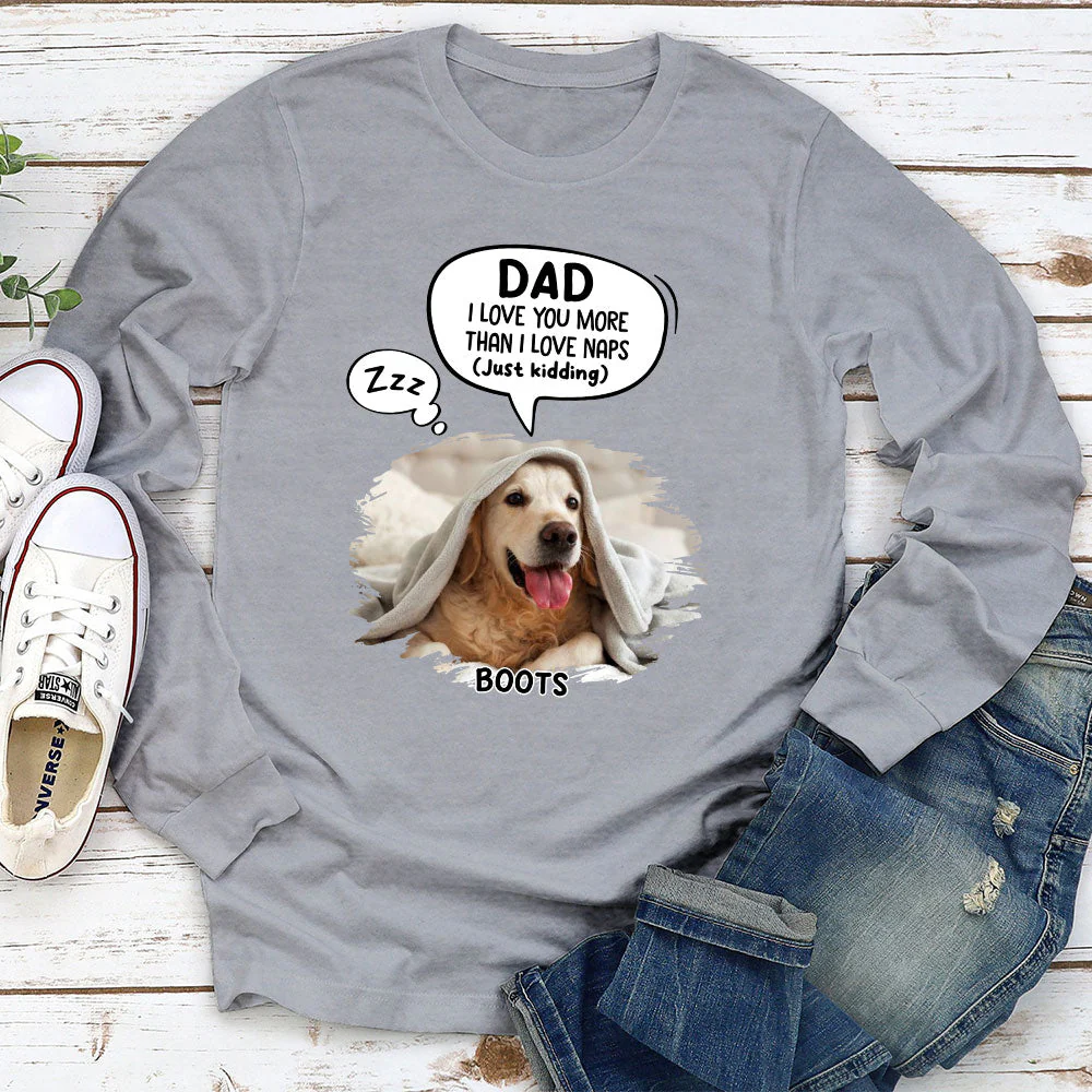 Just Kidding Dad - Personalized Custom Long Sleeve T-shirt - Image 4