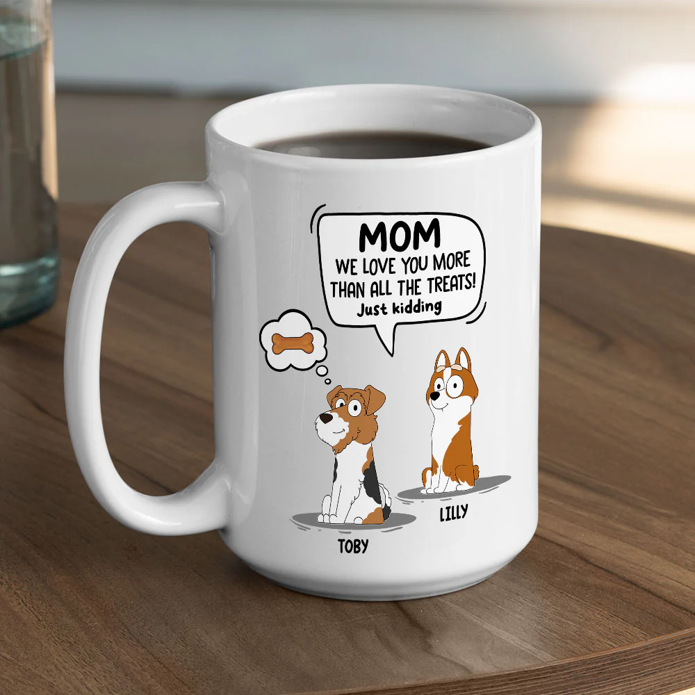 Just Kidding - Personalized Custom Coffee Mug - Image 4