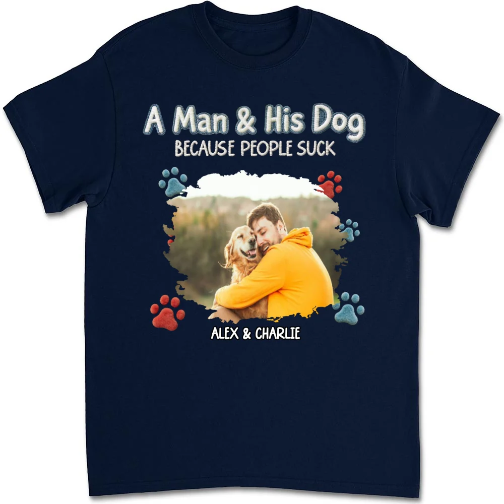 Just Me And My Dog Photo - Personalized Custom Shirt - Image 13