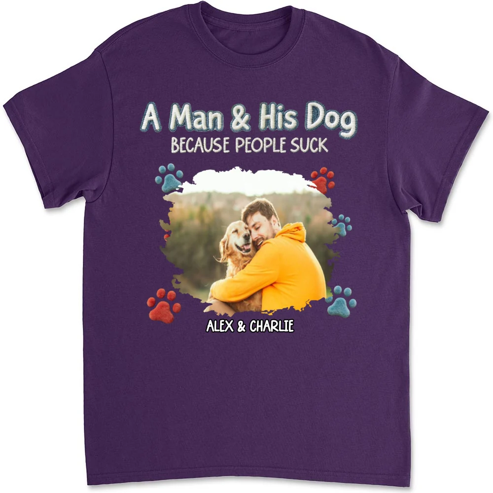 Just Me And My Dog Photo - Personalized Custom Shirt - Image 14