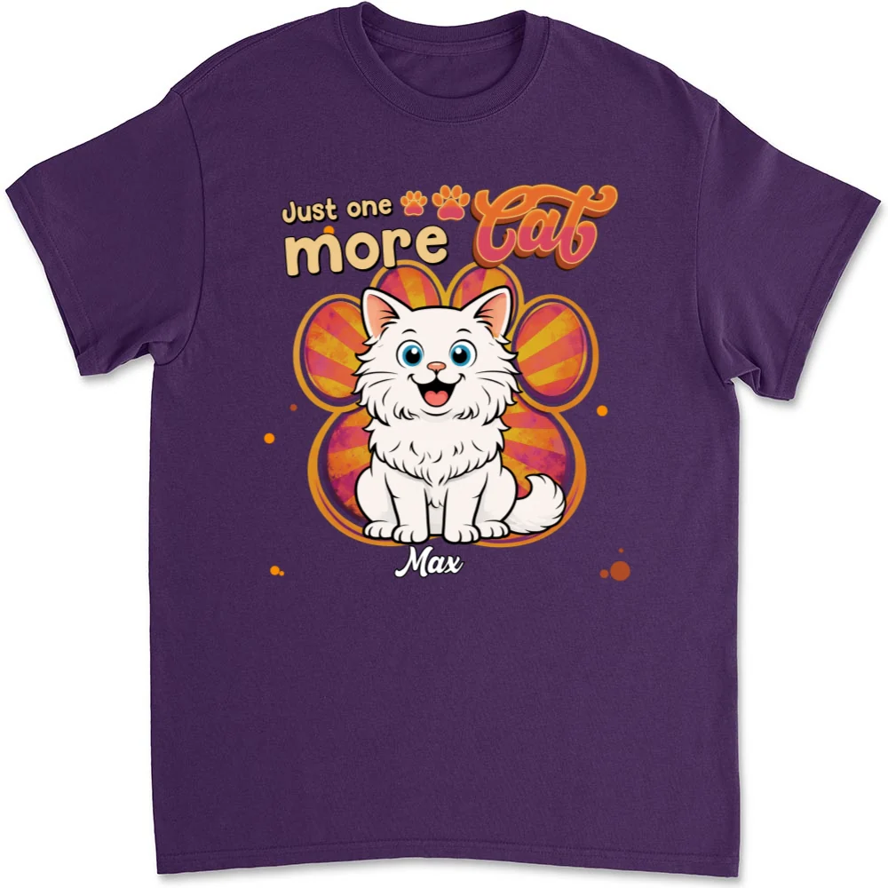 Just One More Cat - Personalized Custom Unisex T-Shirt - Image 11