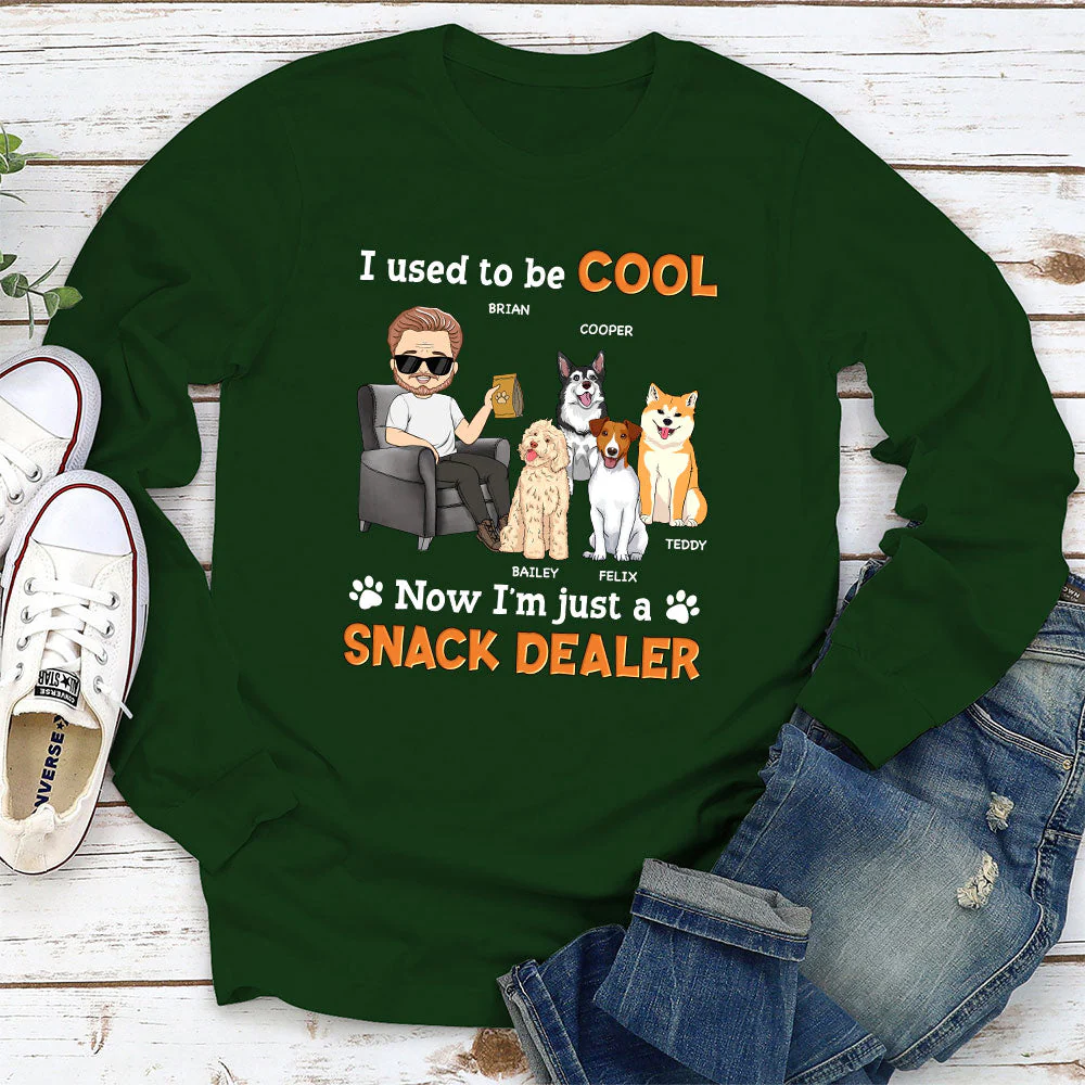 Just Snack Dealer - Personalized Custom Long Sleeve T-shirt - Image 3