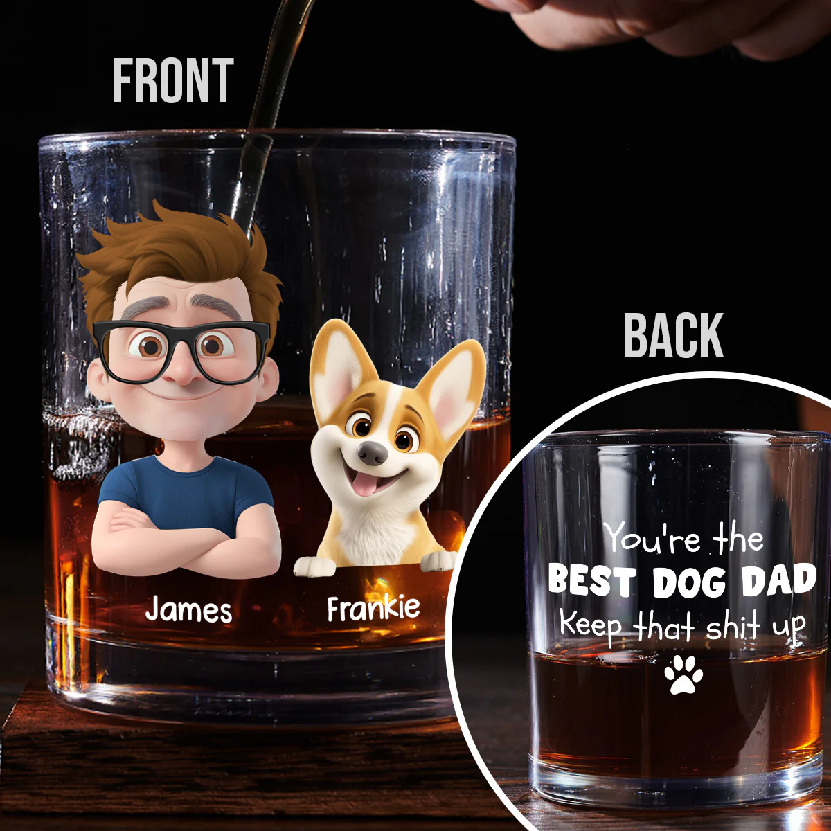 Keep That Shit Up - Personalized Custom Whiskey Glass - Image 3