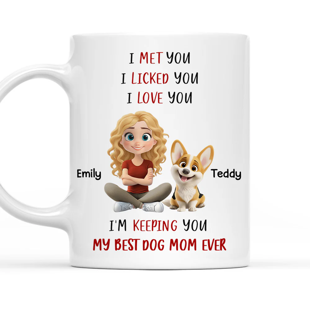 Keeping My Best Dog Mom - Personalized Custom Coffee Mug