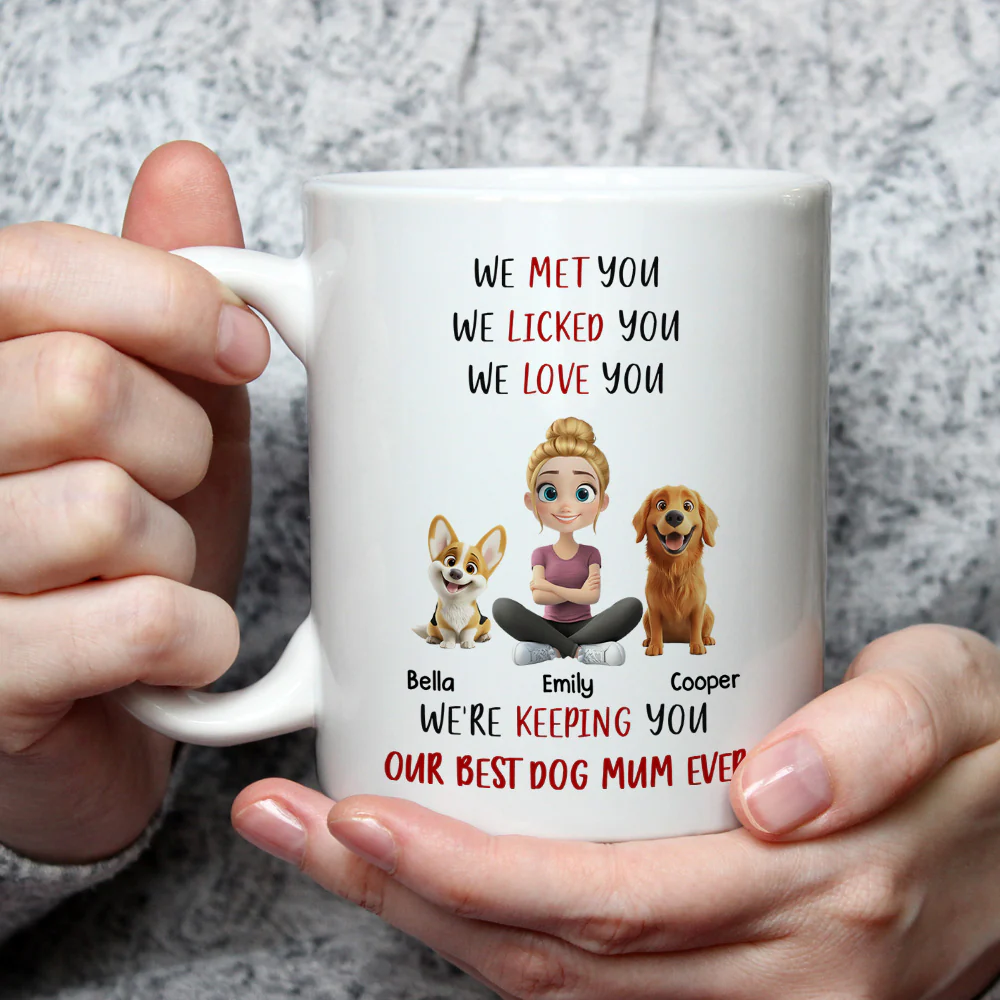 Keeping My Best Dog Mom - Personalized Custom Coffee Mug - Image 2