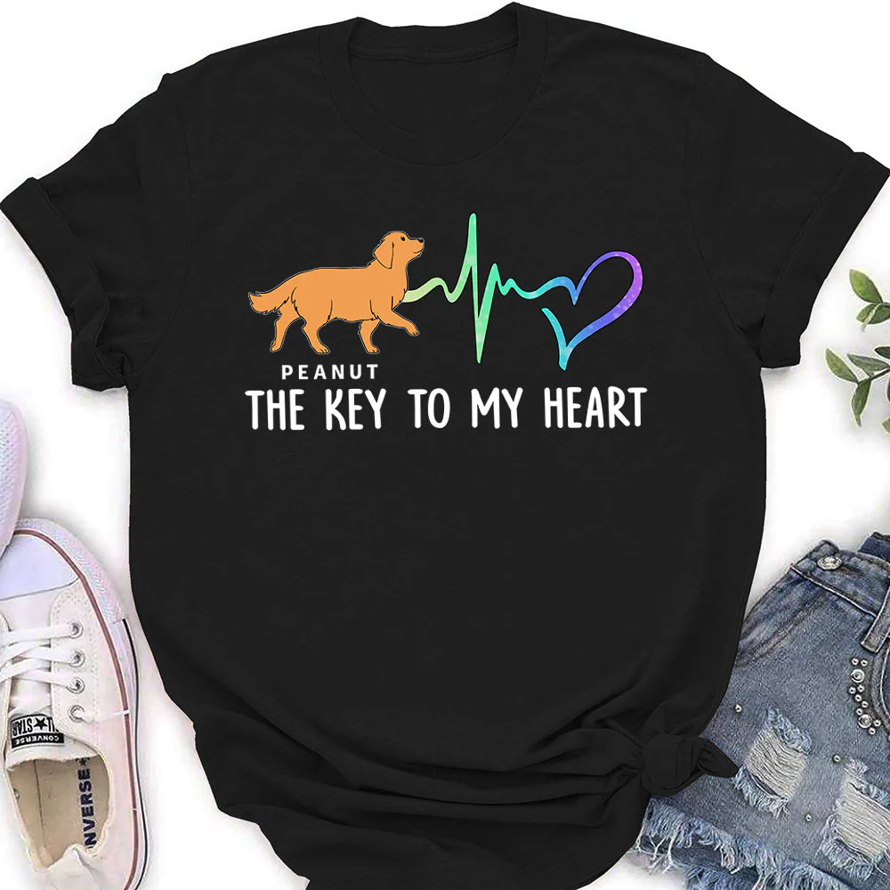 Key To My Heart - Personalized Custom Women's T-shirt