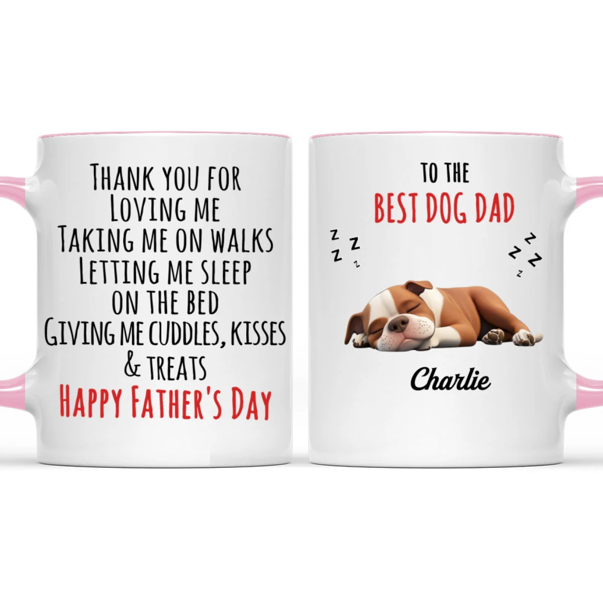 Kisses And Treats Version For Dad - Personalized Custom Accent Mug - Image 7