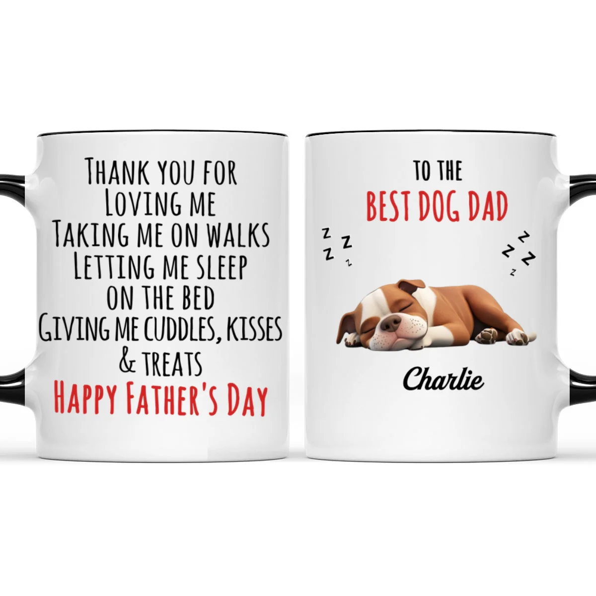 Kisses And Treats Version For Dad - Personalized Custom Accent Mug - Image 9