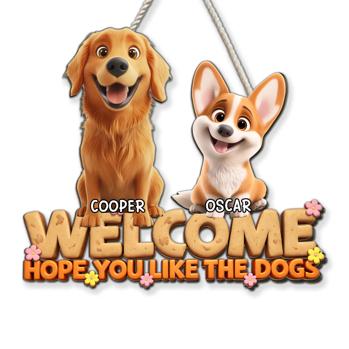 Knock Right Here - Personalized Custom 3D Effect Wood Sign