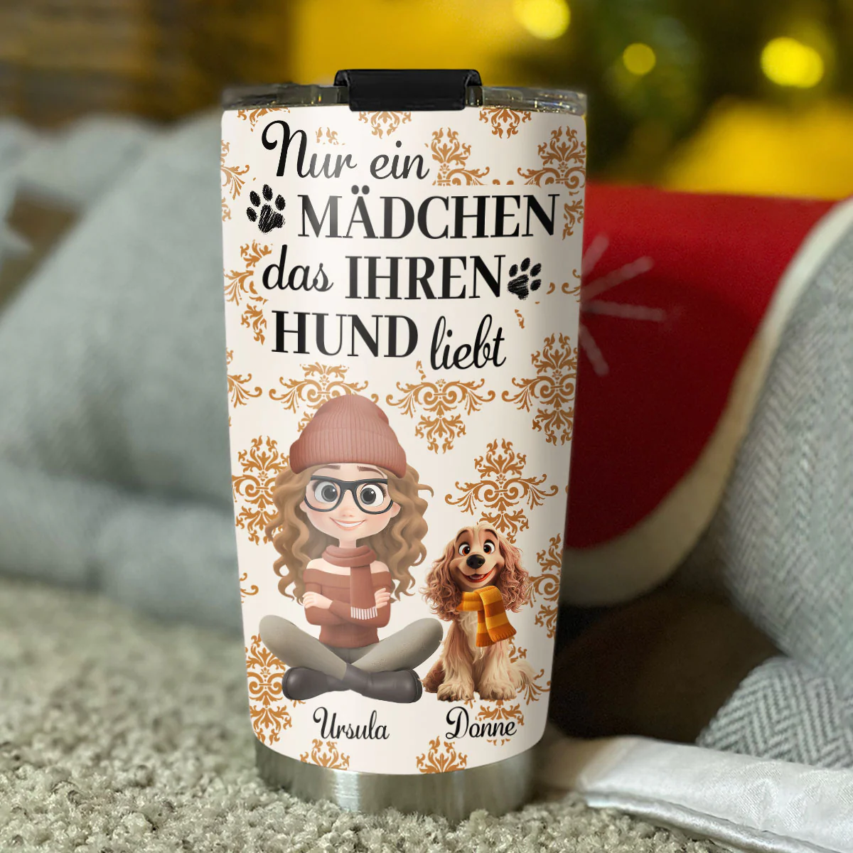Kürbishund Herbst – Personalisierter Thermobecher - Image 5