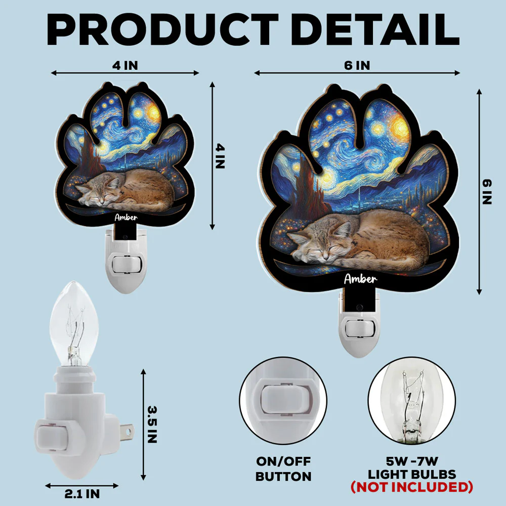 Lay Here With Cat Ver Photo - Personalized Custom Wood And Acrylic Night Light - Image 5