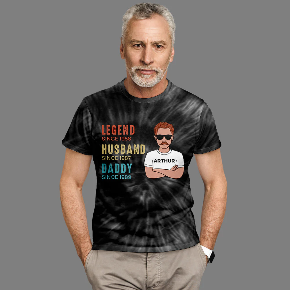Legend Husband - Personalized Custom All-over-print T-shirt - Image 4