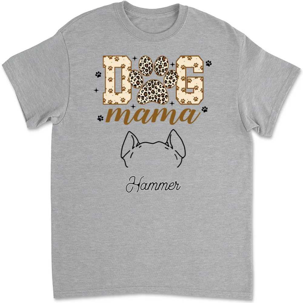 Leopard Dog Mama - Personalized Custom Unisex T-shirt - Image 7