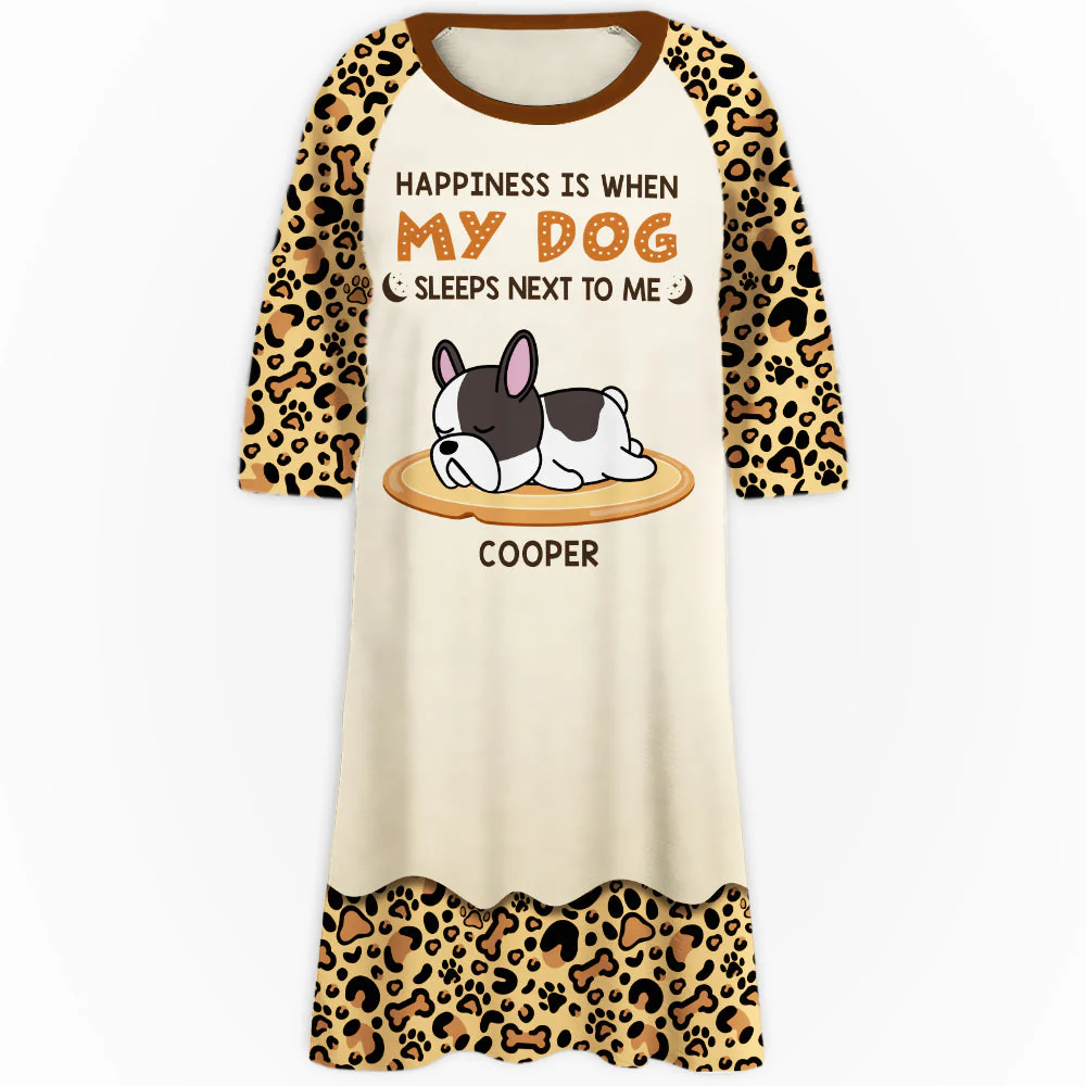 Leopard Dog Mom - Personalized Custom 3/4 Sleeve Dress - Image 5