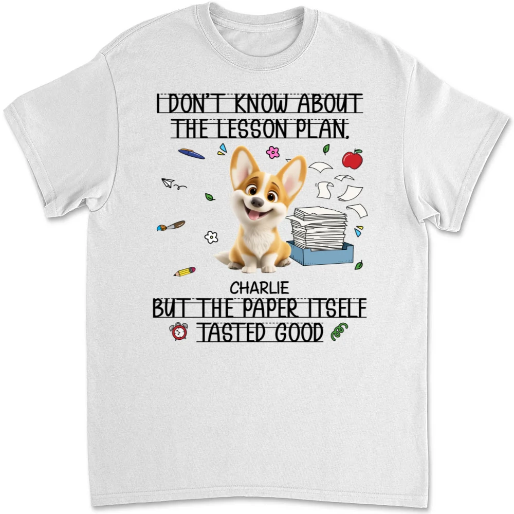 Lesson Plans Make Great Snacks - Personalized Custom Unisex T-Shirt - Image 5