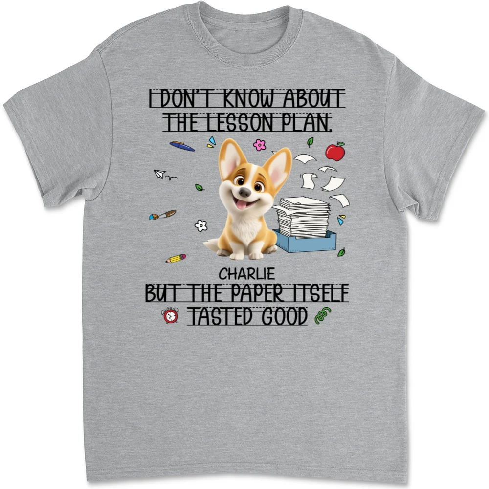 Lesson Plans Make Great Snacks - Personalized Custom Unisex T-Shirt - Image 6