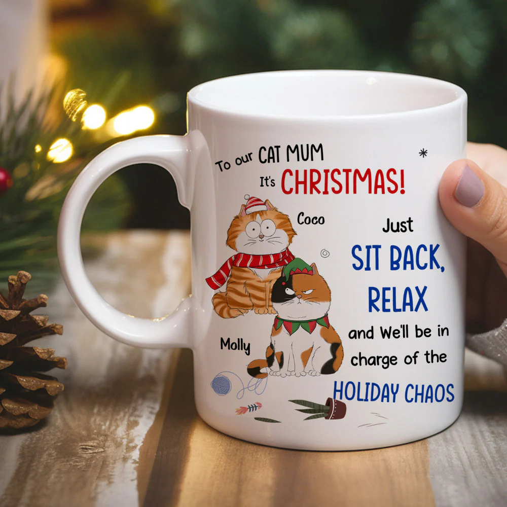Let Cats Be In Charge Of The Chaos - Personalized Custom Coffee Mug - Image 4
