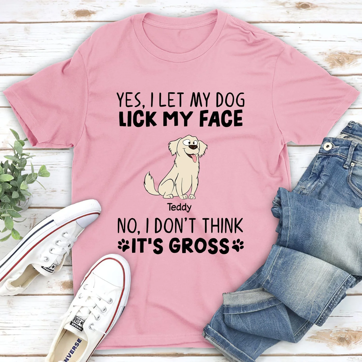 Let Dog Lick - Personalized Custom Unisex T-shirt - Image 3