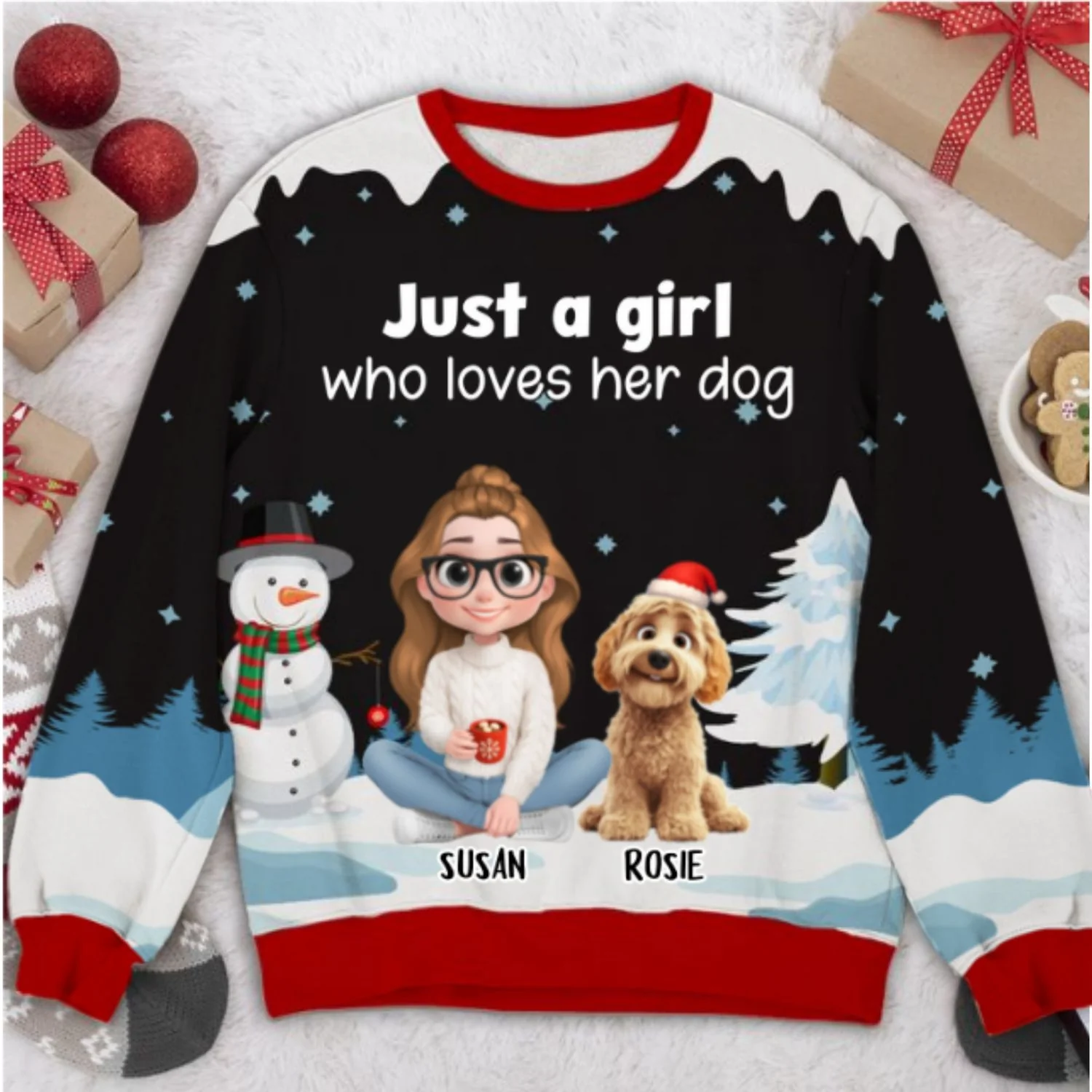 Let It Snow - Personalized Custom All-Over-Print Sweatshirt - Image 8