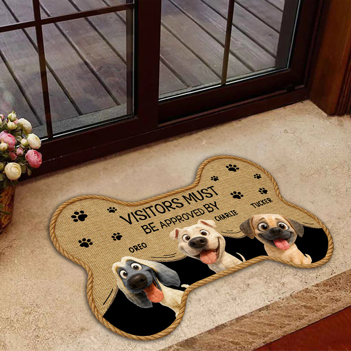 Let Us See - Personalized Custom Doormat - Image 3