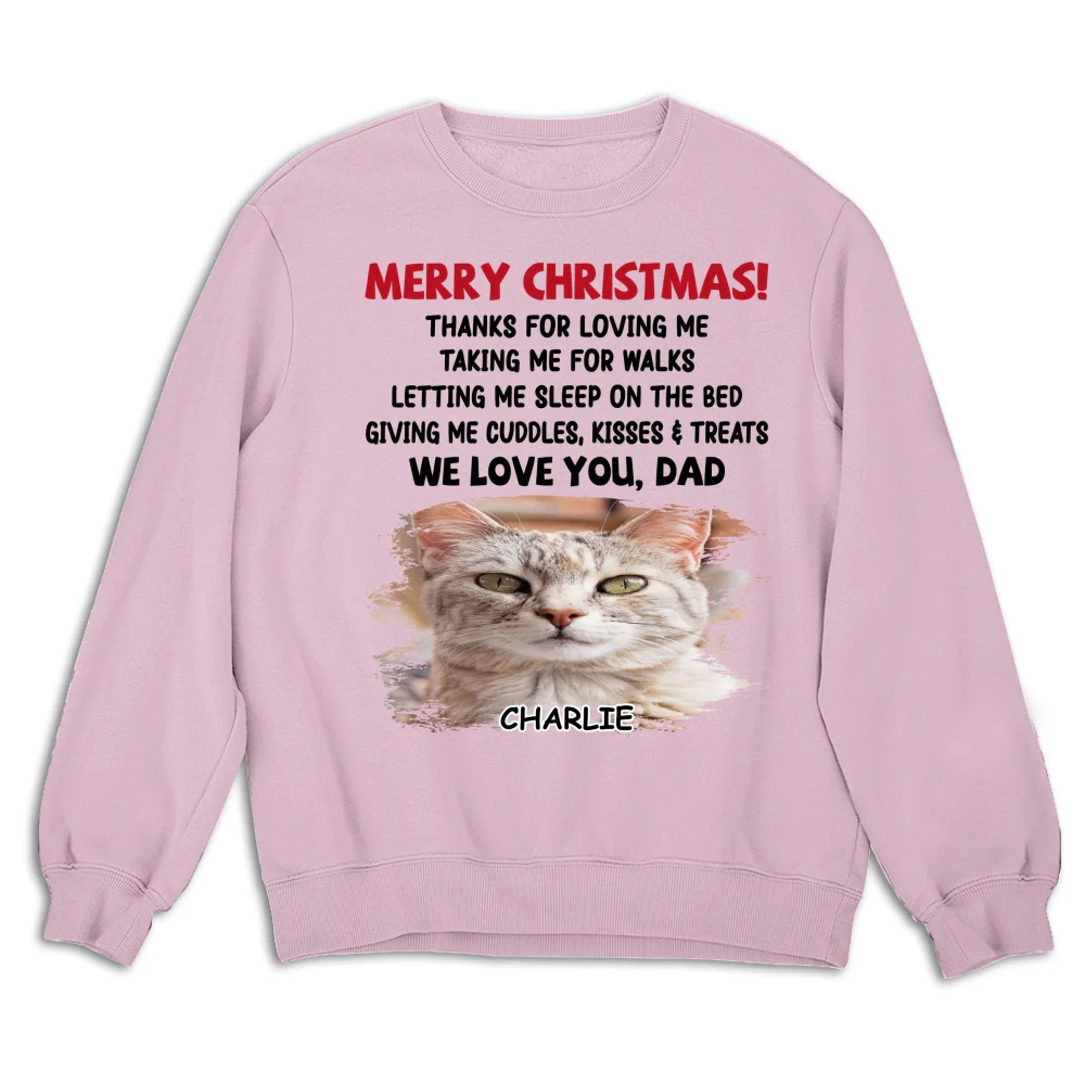 Letting Me Sleep With Pet Mom Dad Photo - Personalized Custom Sweatshirt - Image 6