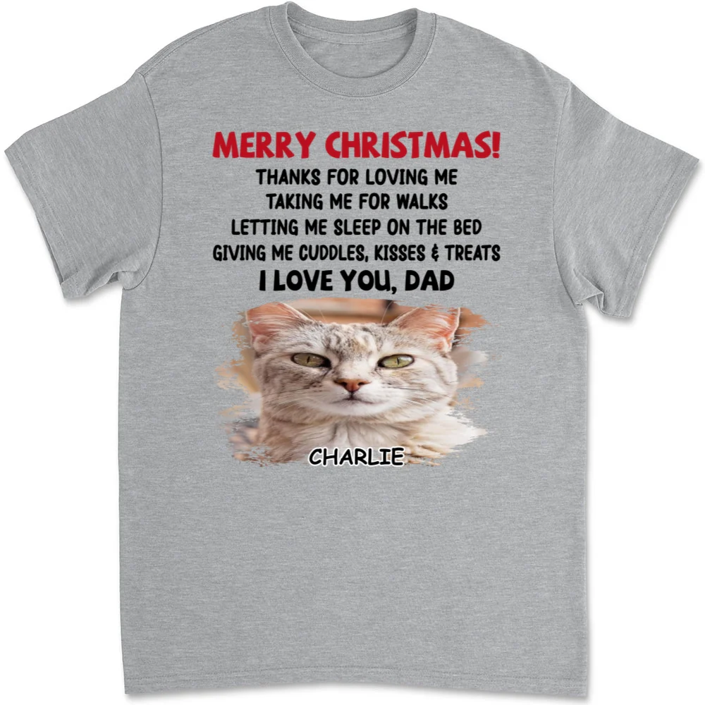 Letting Me Sleep With Pet Mom Dad Photo - Personalized Custom Unisex T-Shirt - Image 5