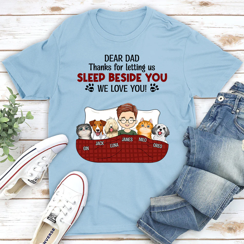 Letting Us Sleep Beside You - Personalized Custom Unisex T-shirt - Image 3
