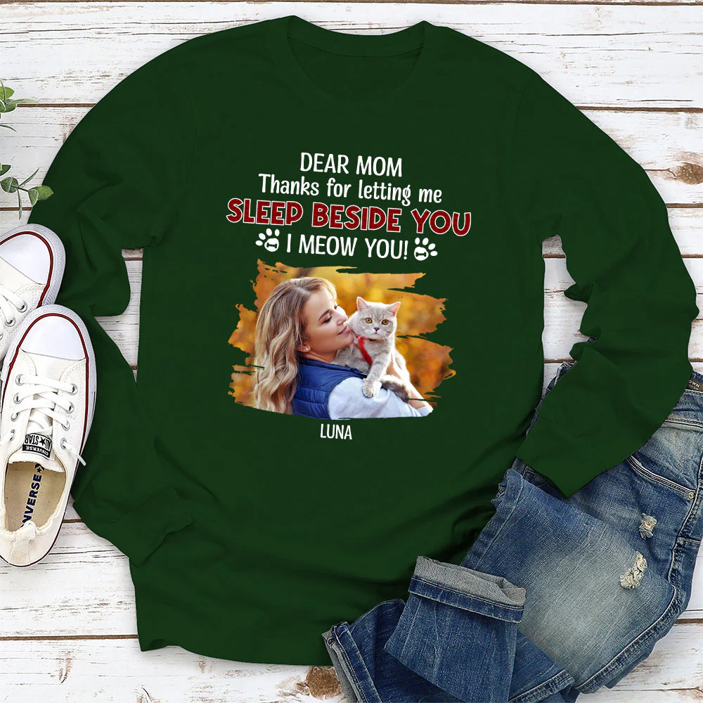 Letting Us Sleep Beside You Photo - Personalized Custom Long Sleeve T-shirt - Image 3