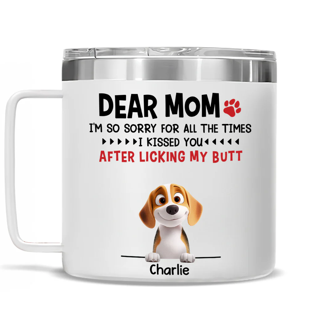 Licking - Personalized Custom 14oz Stainless Steel Tumbler With Handle