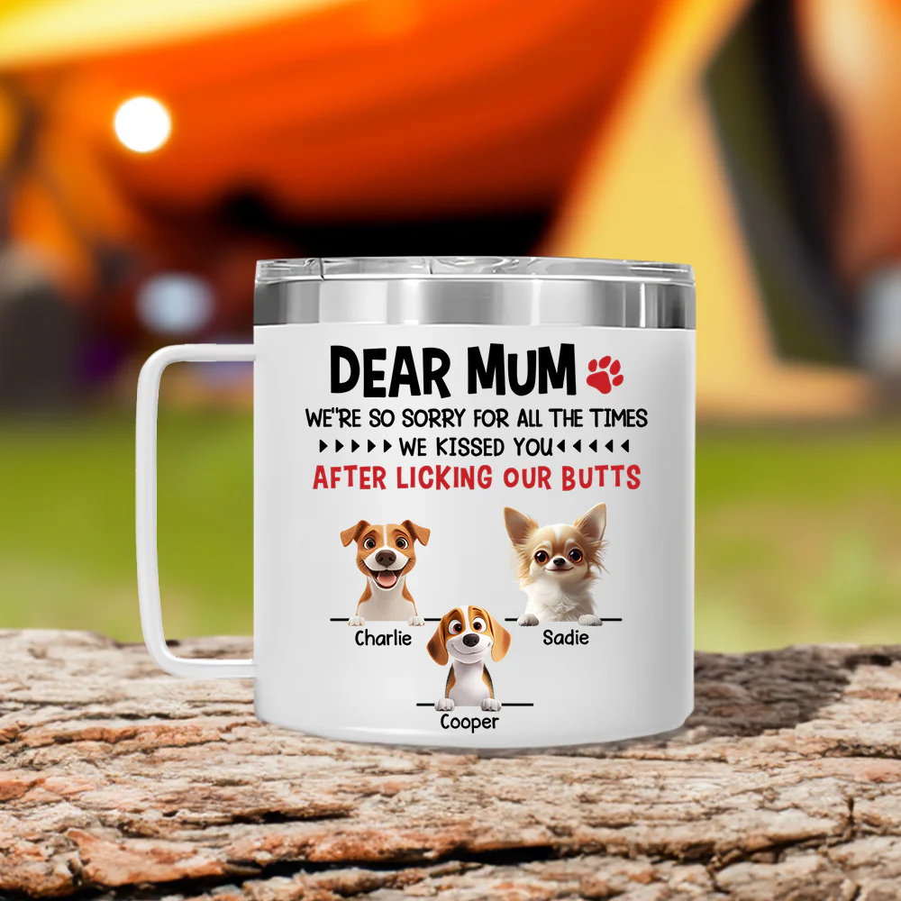 Licking - Personalized Custom 14oz Stainless Steel Tumbler With Handle - Image 3