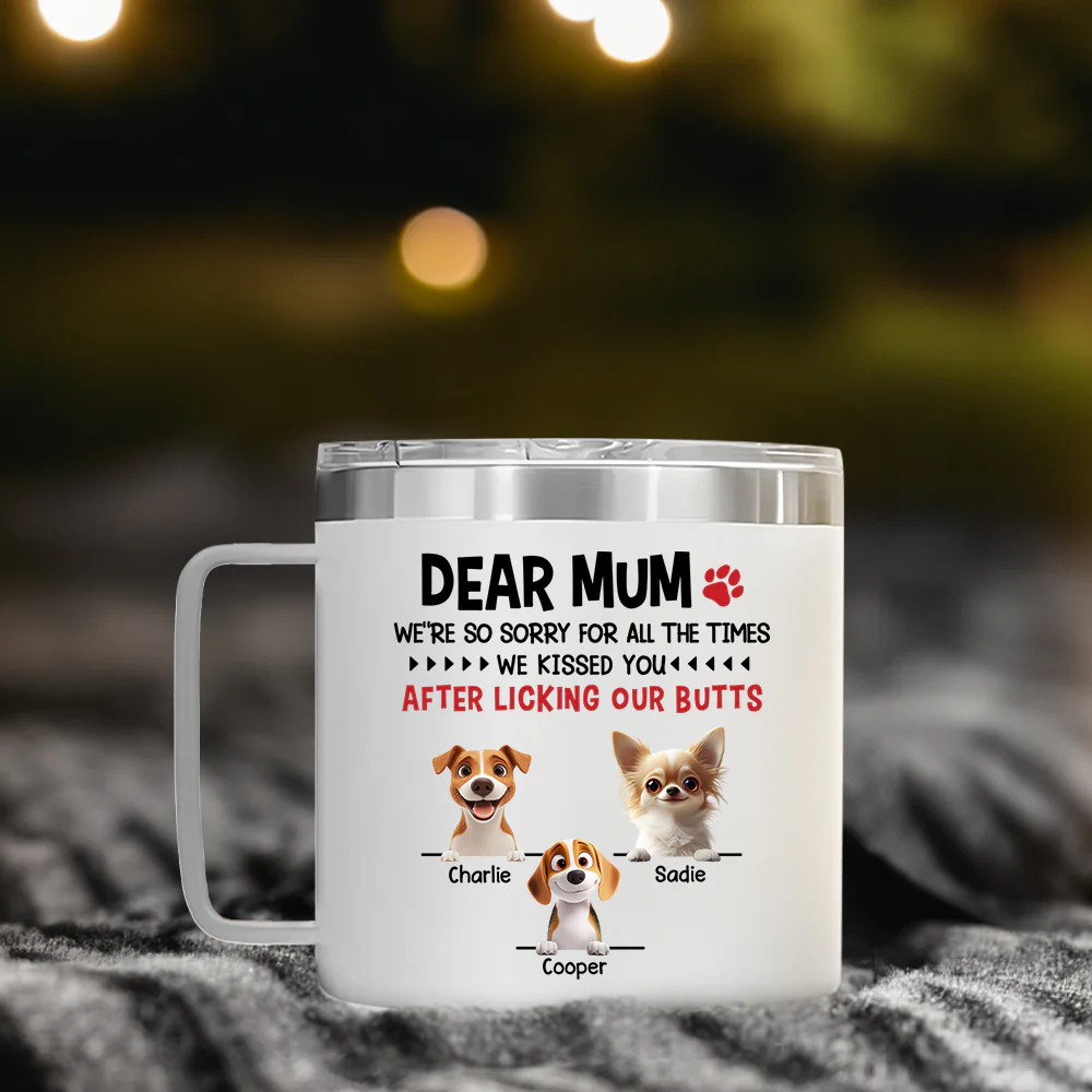 Licking - Personalized Custom 14oz Stainless Steel Tumbler With Handle - Image 5