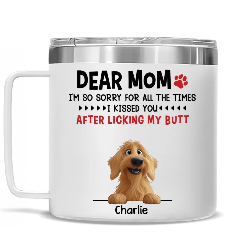 Licking - Personalized Custom 14oz Stainless Steel Tumbler With Handle - Image 6