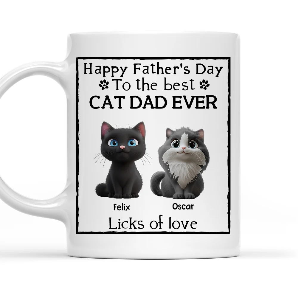 Licks Of Love Cat Ver - Personalized Custom Coffee Mug