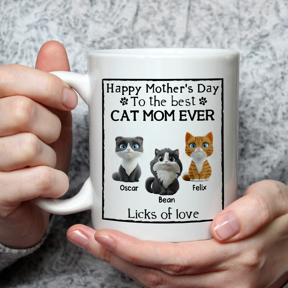 Licks Of Love Cat Ver - Personalized Custom Coffee Mug - Image 3