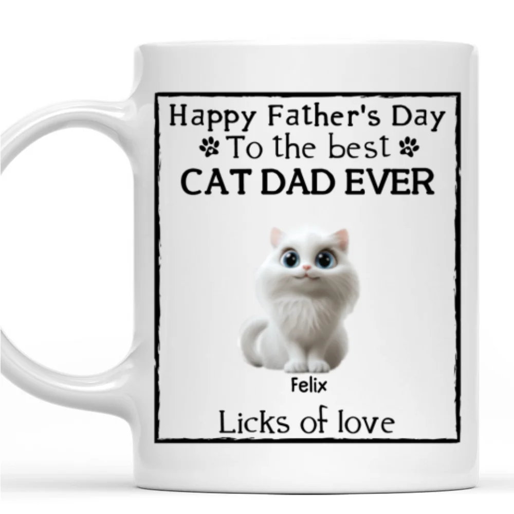 Licks Of Love Cat Ver - Personalized Custom Coffee Mug - Image 6