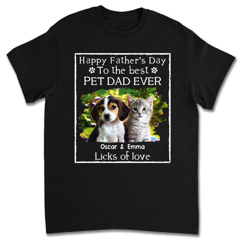 Licks Of Love Pet Photo Ver - Personalized Custom Unisex T-shirt