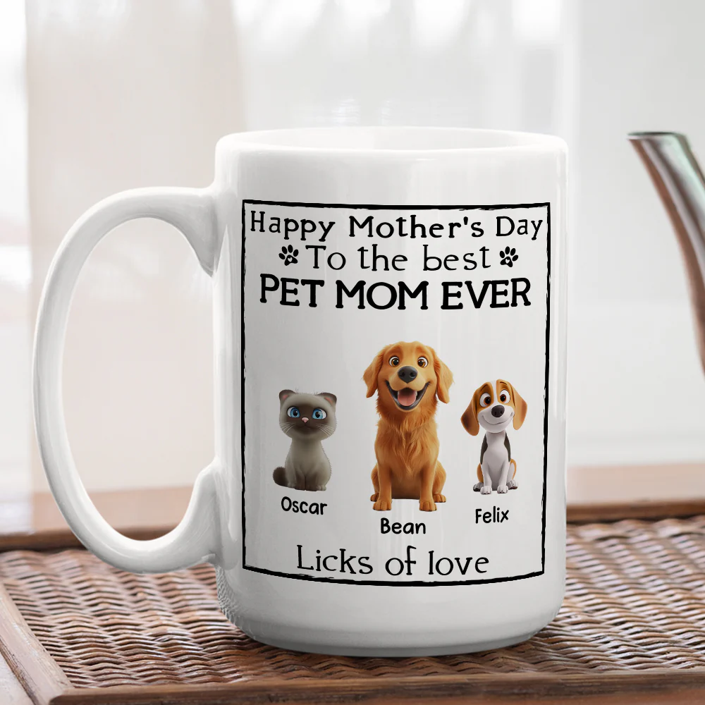 Licks Of Love Pet Ver - Personalized Custom Coffee Mug - Image 4