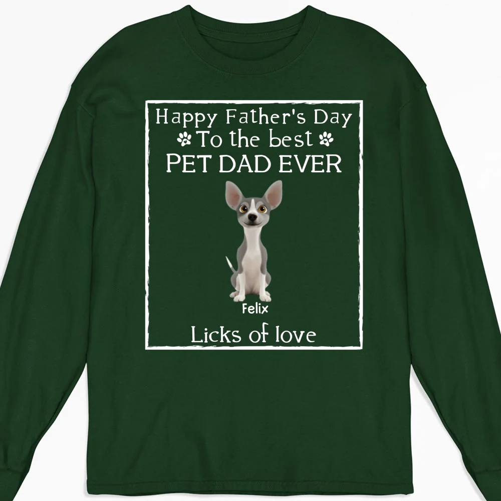 Licks Of Love Pet Ver - Personalized Custom Long Sleeve T-shirt - Image 6