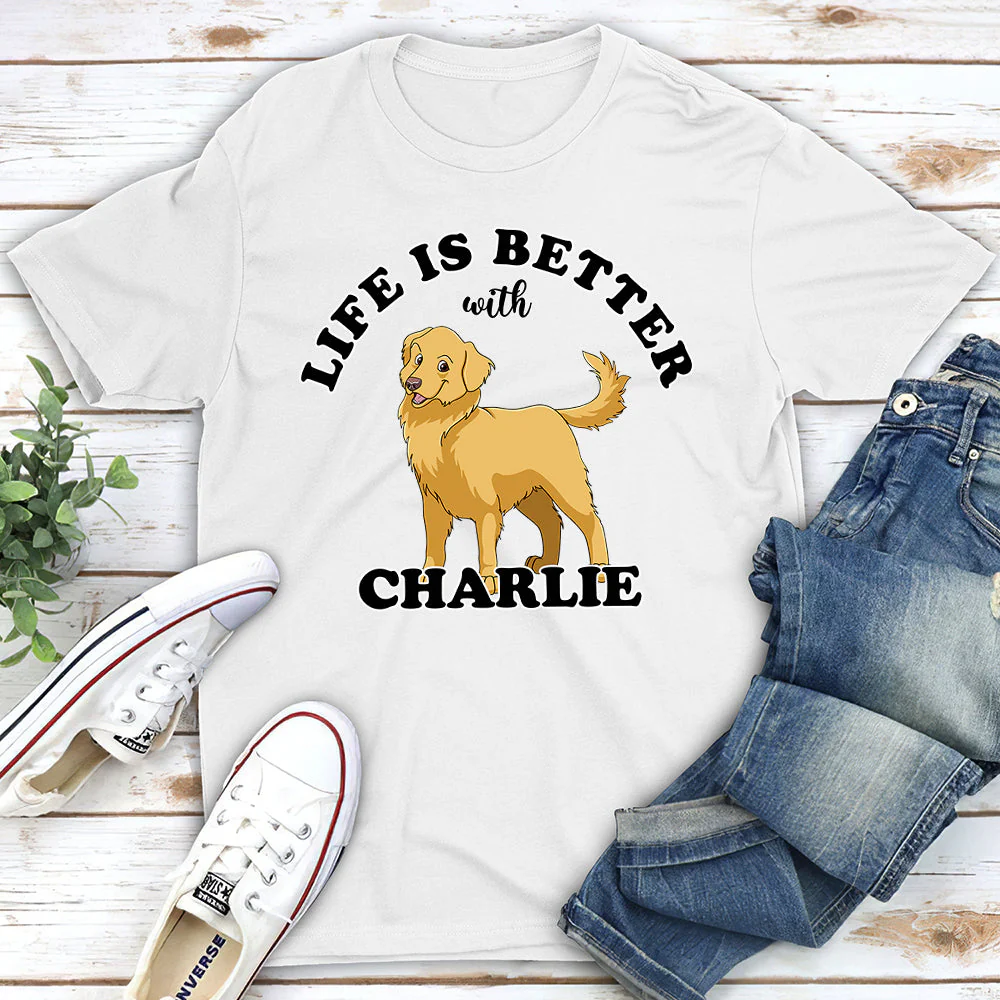 Life Better Cartoon - Personalized Custom Unisex T-shirt - Image 2