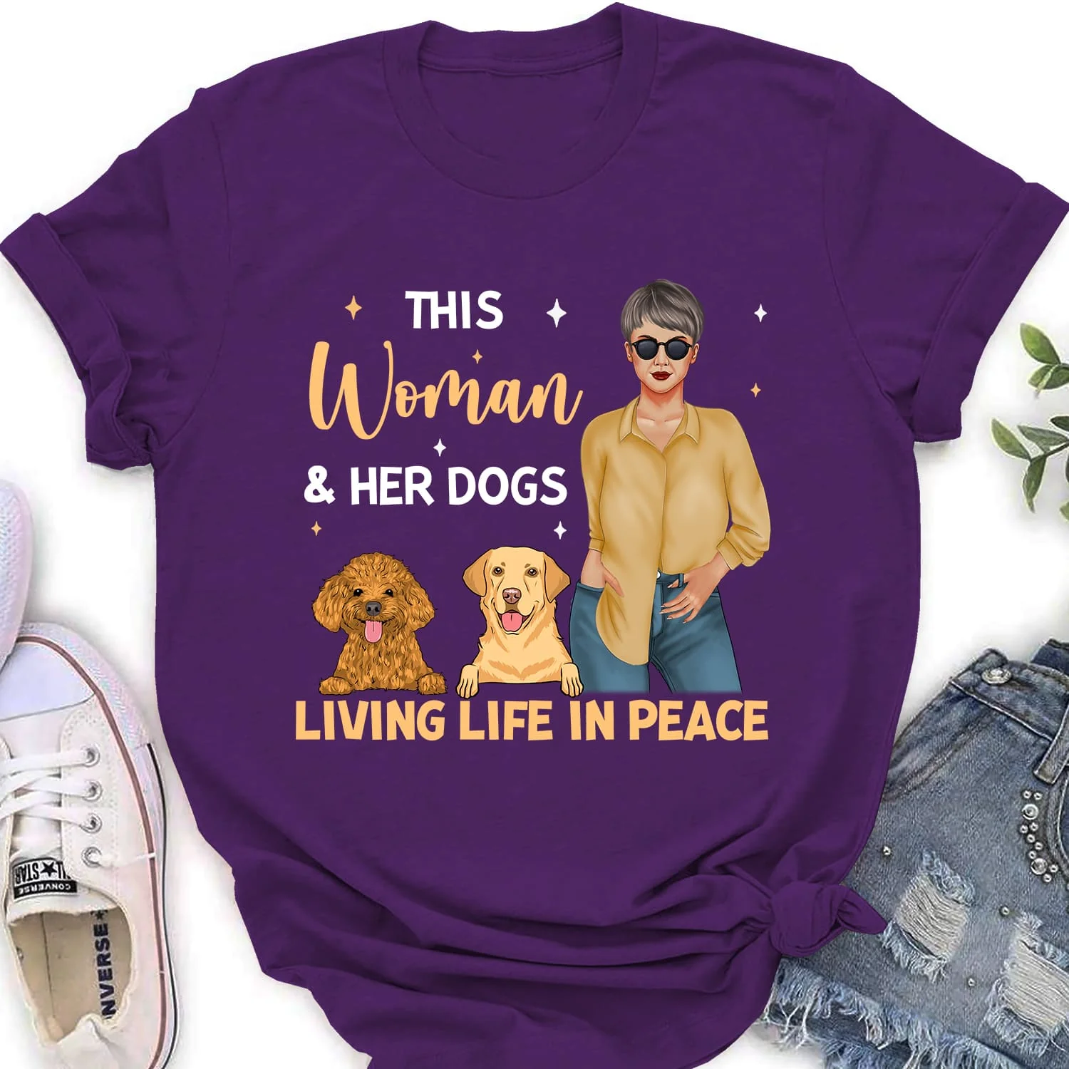 Life In Peace - Personalized Custom Women's T-shirt - Image 3