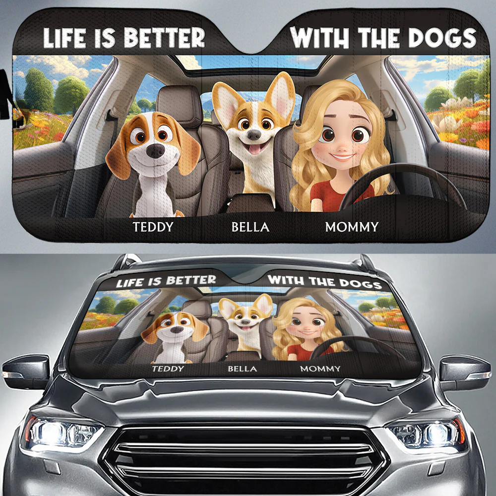 Life Is Better - Personalized Car Sunshade - Image 3