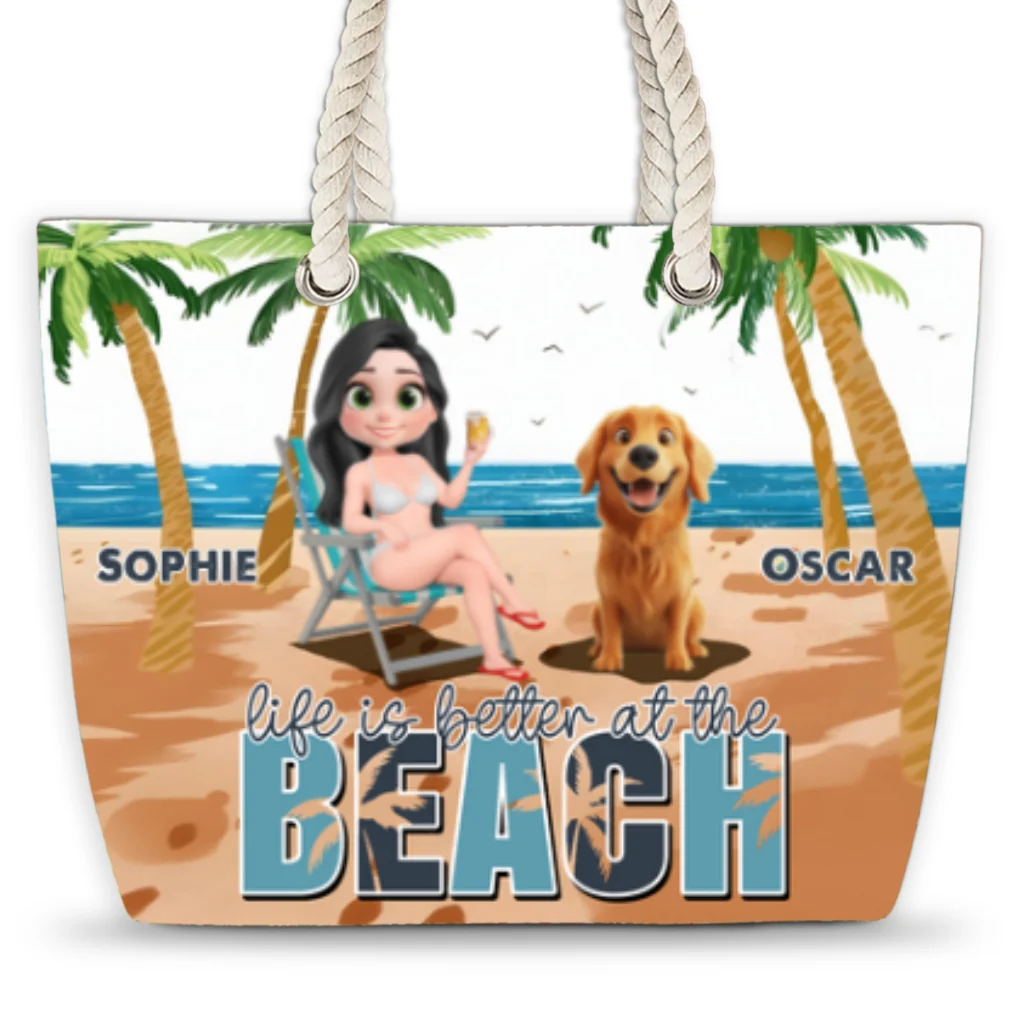 Life Is Better - Personalized Custom Beach Bag - Image 5