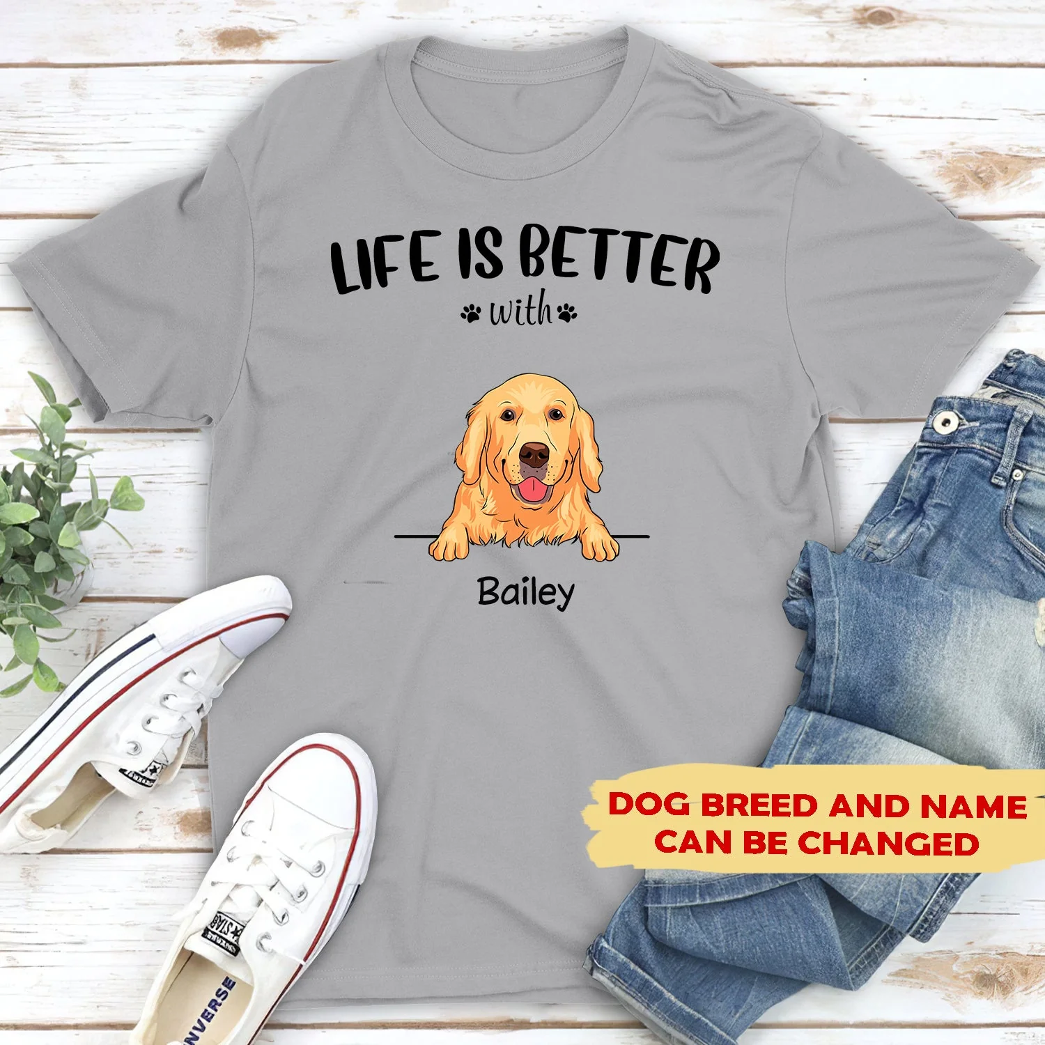 Life is better - Personalized custom unisex classic T-shirt - Image 4