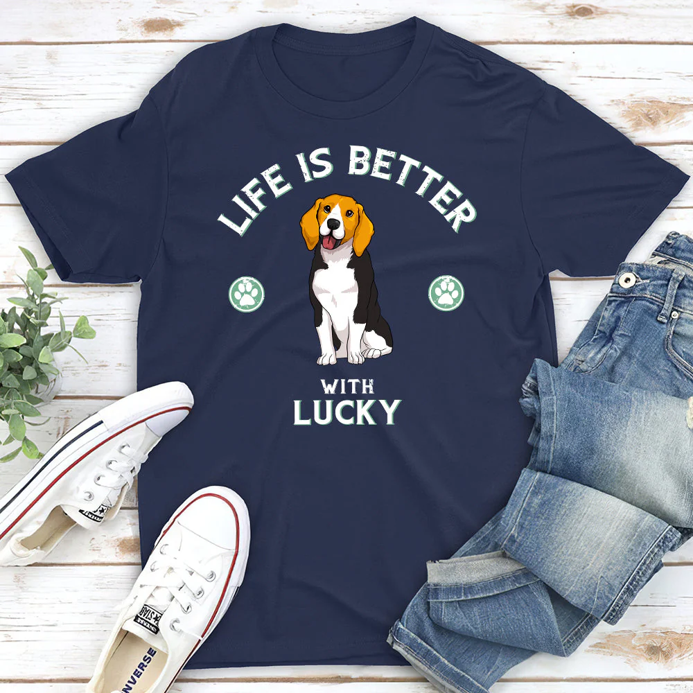 Life Is Better Vintage - Personalized Custom Unisex T-shirt - Image 2